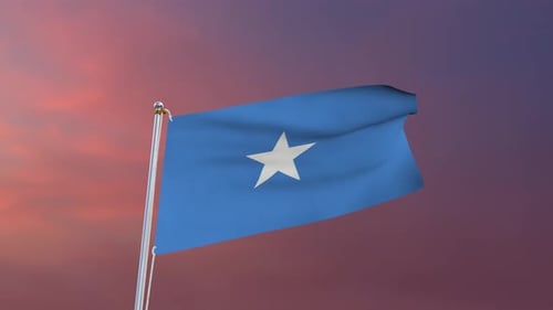 Realistic Waving Flag of Somalia