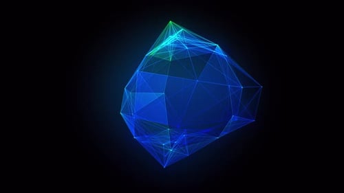 Animación 3D de forma abstracta de estructura de Plex