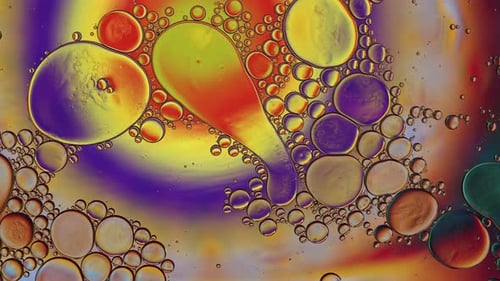 Abstract Colorful Bubbles and Fluid Dynamics