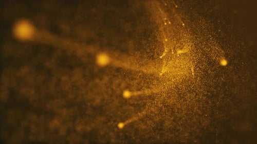 Abstract Golden Particle Shimmering Background Loop