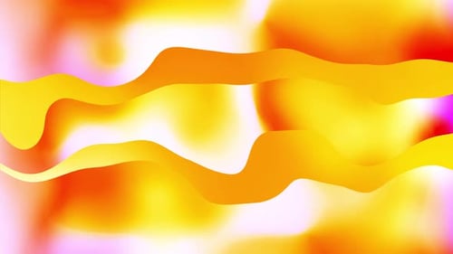 Abstract modern yellow background. Gradient liquid line smooth wavy background