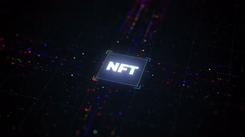 Glowing Futuristic NFT Digital Title Reveal Animation