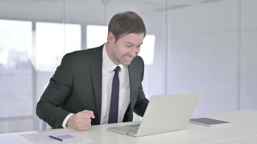Disappointed Middle Aged Businessman Feeling Angry in Office