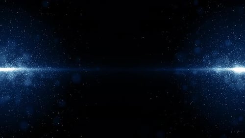 Futuristic Blue Particle Light Beams Motion Background
