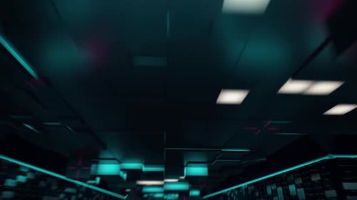 Futuristic Cybersecurity Data Protection Network Technology Intro