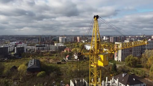 Tower crane on construction plant 13