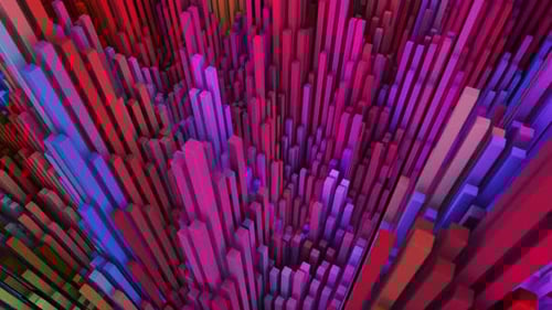 Dynamic Colorful 3D Waving Bars Abstract Background