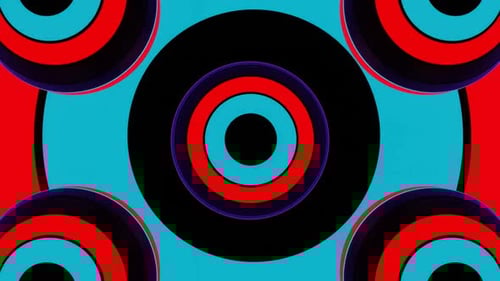 Sphères néon lumineuses à fond abstrait VJ Loop 308