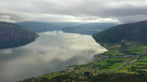 Aerial Footage Beautiful Nature Norway.