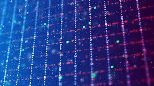 4K Digital coding and data background (loopable)