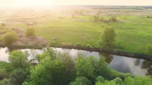 Low Flight Above River