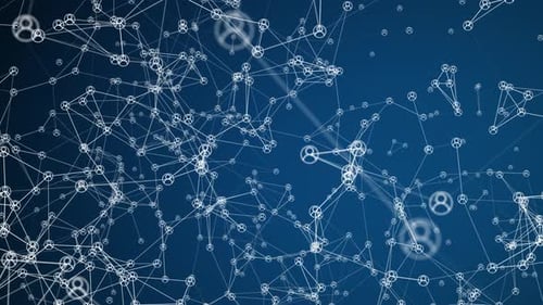 Verbindungsvideo zur Datennetzwerktechnologie für ein Informationsnetz, soziale Medien, globale Welt