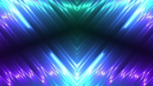 Dynamic Neon Light Waves Abstract Animated Background