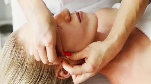Relaxing Face Massage for a Blonde Haired Woman