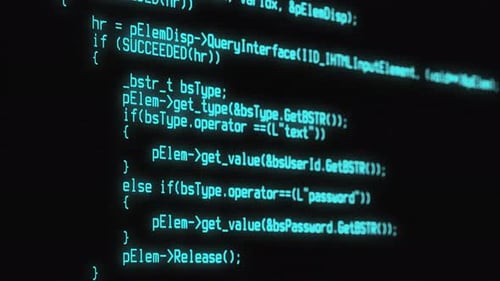 Code de programmation s'exécutant sur le concept de piratage de terminal d'écran