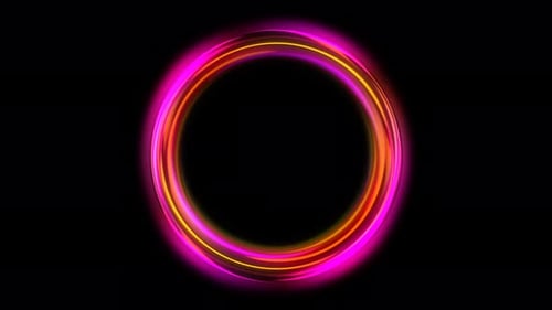 Abstract Glowing Gradient Circle Round Animation