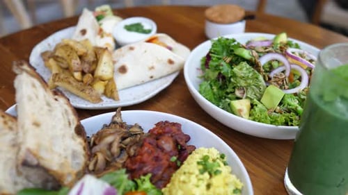 Healthy Vegetarian Food on a Table