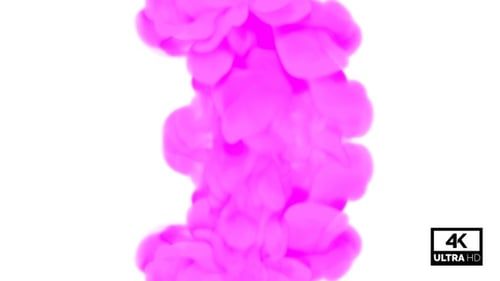 Collision et propagation de fumée rose
