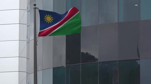 Namibia-Flagge Hintergrund 2K