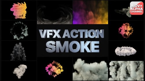 Dynamic Action Smoke VFX for Text and Logo Reveals