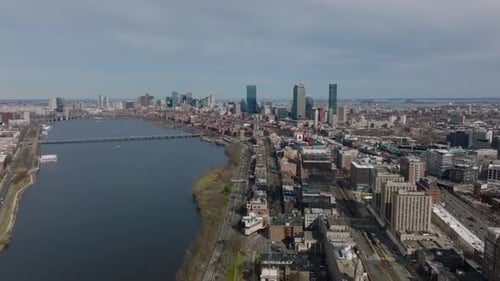Aerial Panoramic View of Large City