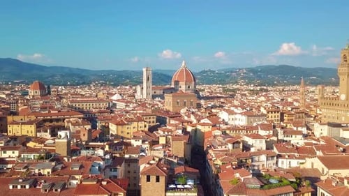 Aerial View. Panoramic View of Florence in Italy