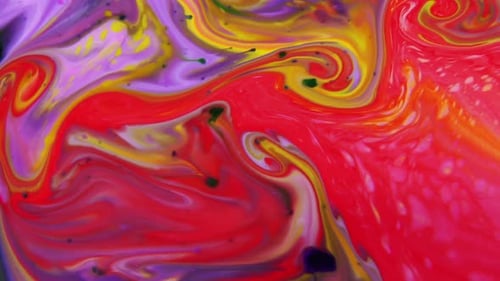 Abstract Colorful Swirls and Fluid Motion