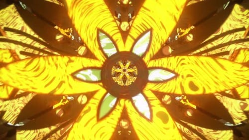 Psychedelic 3D Seamless Vj Loop With Trippy Futuristic Mandala Background Audiovisual Meditation