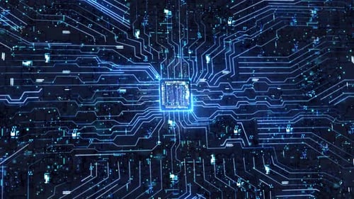 Computer Cpu Electronic Chip Background