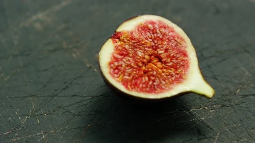 Half of Fig with Red Flesh