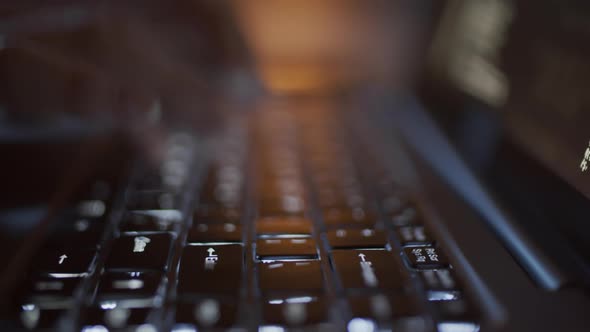 Hands of Anonymous Woman Writing Computer Code on Laptop at Night ...