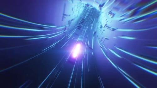 Journey Through a Futuristic Neon Tunnel