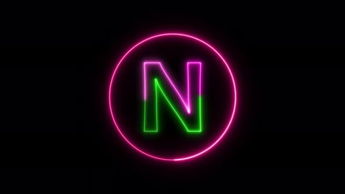 Glowing neon font. pink and green color glowing neon letter. Vd 1314