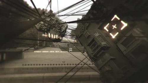 Futuristic 3D Cubes Technology Intro with Glitch Data Display