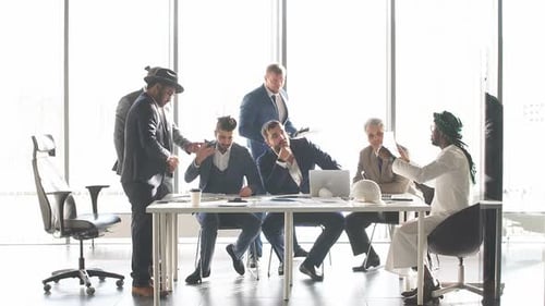Diverse Business Team Having Meeting in Modern Office