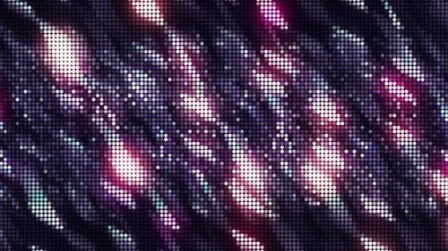 Pixel background with shimmering iridescent waves