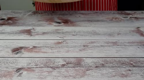 Fresh Pizza Placed on Wooden Table