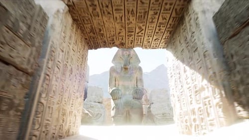 Temple de l'Egypte ancienne et Drone FPV