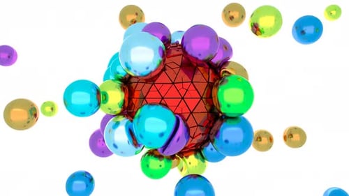 Metallkugeln, weiche Körperphysik, elastische Kugel, digitales Designkonzept