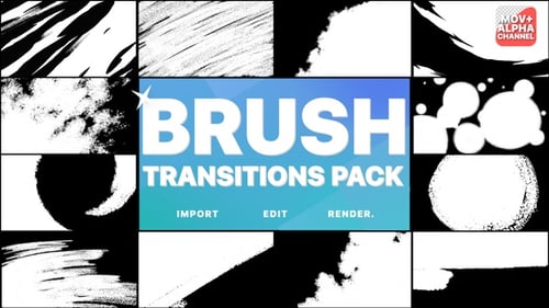 Hand-Drawn Artistic Brush Stroke Transitions Pack