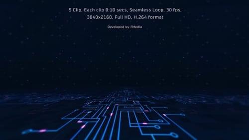 Digitale Elektronik-Schaltungslinien 5 Hintergründe 4k