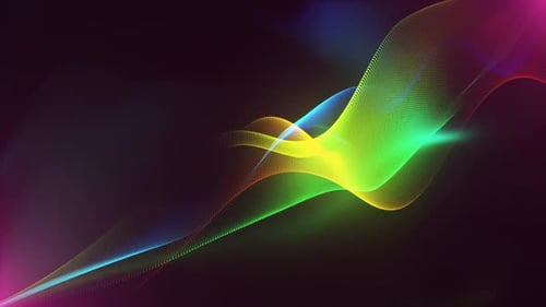 Abstract Colorful Particle Wave Lines Animation Background