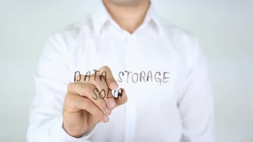 Data Storage Solutions Written on Transparent Surface