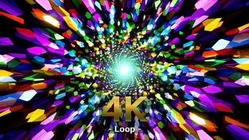 Colorful Stained Glass Visual Art Tunnel