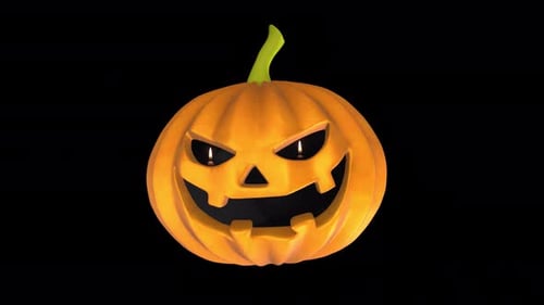 Pumpkin laughing Loop with Alpha channel_Prores