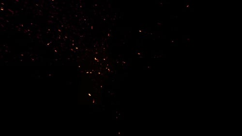 Red Glowing Embers Particle Flow Effect