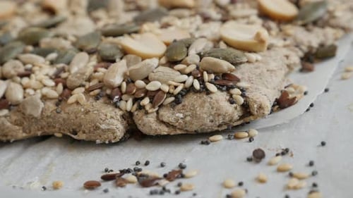 Unleavened Seeded Dough for Homemade Crackers