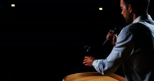 Man Giving a Corporate Presentation