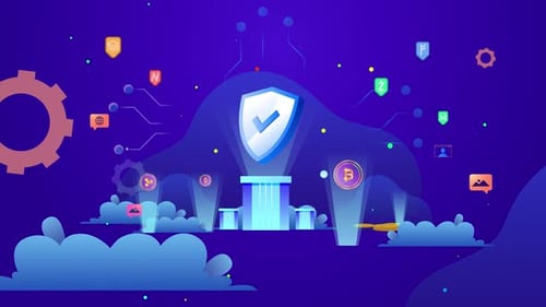 Infographic Tokenization Economic Digital Background Blockchain Crypto Security