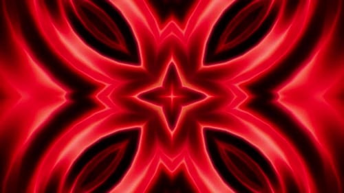 Red Kaleidoscope Loop 4K 02